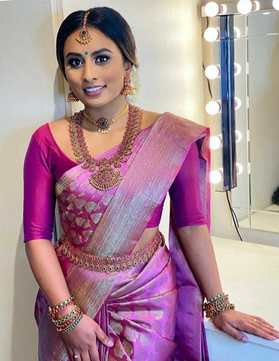 Magenta bridal best sale saree