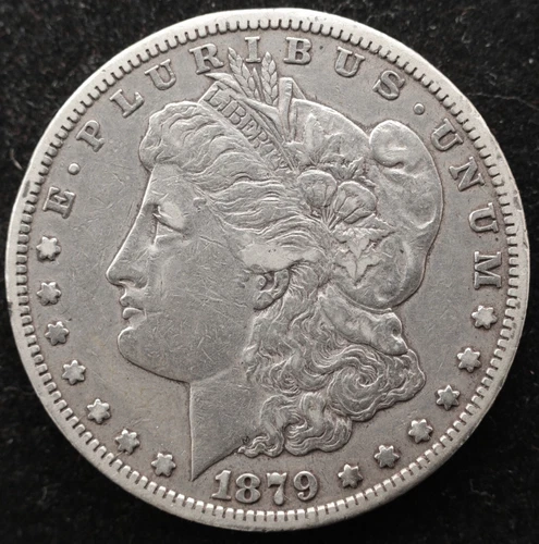 KAPPYSCOINS GH464 1879CC EF XF CARSON CITY   MORGAN SILVER DOLLAR