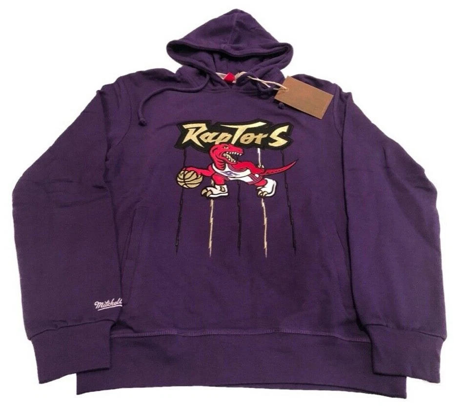 Toronto Raptors Mitchell & Ness Gold Lightning Strikes Over Hoodie