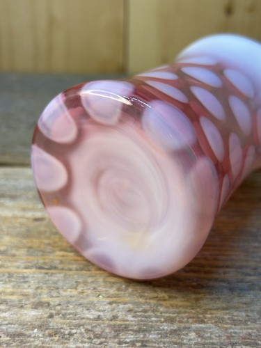 Unique CRANBERRY Color Fenton Reverse Coin Dot Creamer 4 Inches Tall - Picture 6 of 13