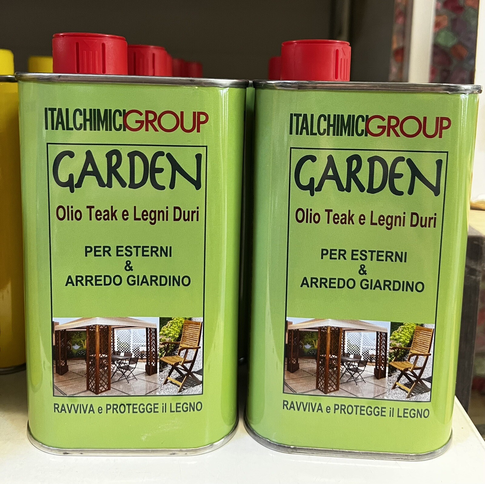 Olio per Legno Teak Legni duri arredo esterno Protettivo 500ml Italchimici