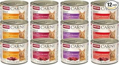 ANIMONDA Carny Katzen Nassfutter Mix Herzhafte Variation (12 x 200g), Katzen Nassfutter