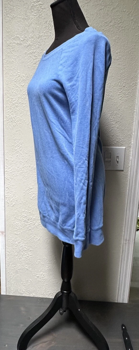 UNDERCOVER Victoria Secret Felpa Donna Abito Blu Tunica Scoop Manica Lunga Taglia S