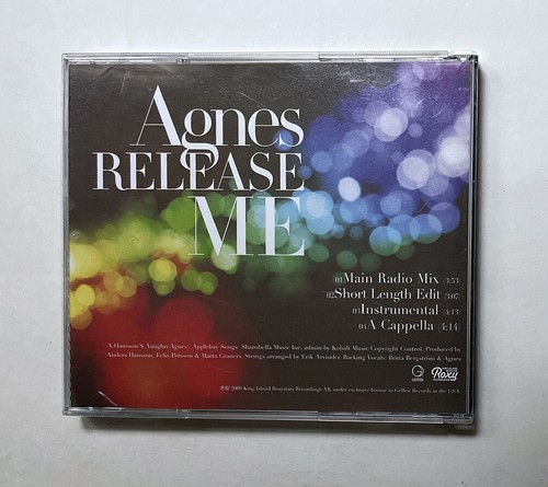 Agnes Carlsson Release Me 4 Track Promo CD Radio Mix Instrumental A Capella - Imagen 3 de 3