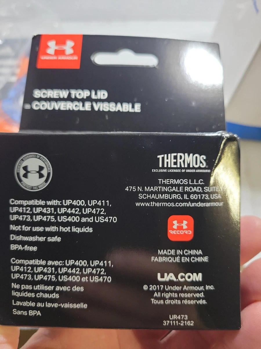 Under Armour Screw Top Replacement Lid Thermos Black *NEW*