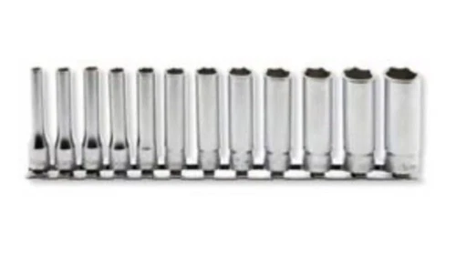 KOKEN #RS2305M/12 - 1/4" SQR.DR. SOCKET SET 4-14MM 12 POINT L. 50MM 12PC
