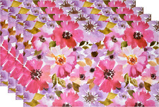 Gift Boutique 50 Floral Place Mats Disposable Paper 11  X 17  Colorful Watercolo