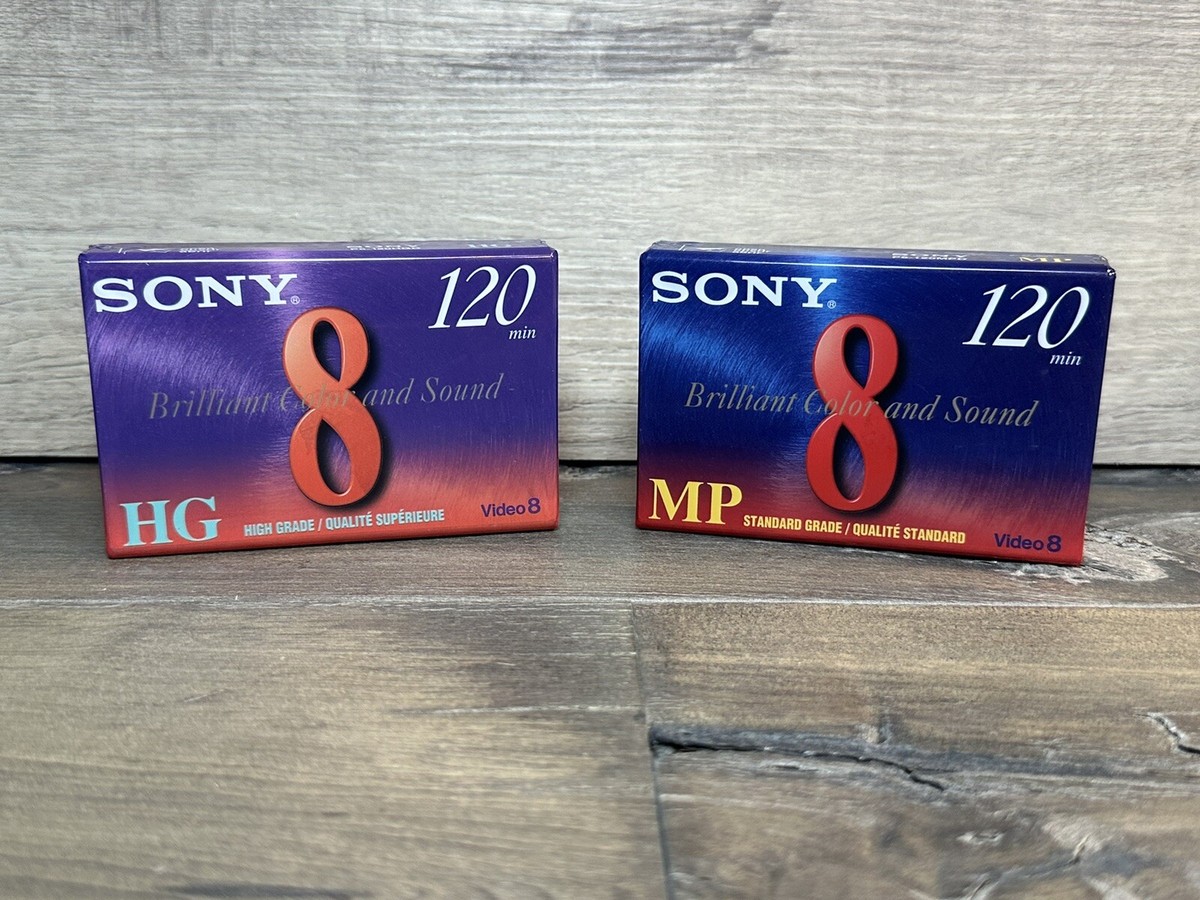 2 LOT -SEALED SONY Video8 MP P6-120MPD & HG P6-120HGD 120 mins 