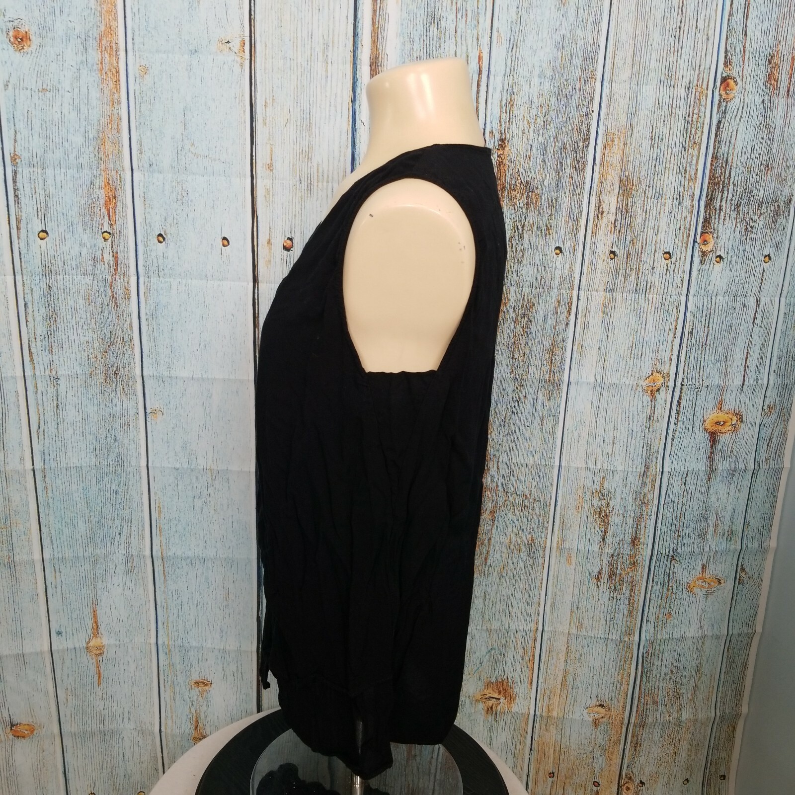 Zara Basic Tops Womens Medium Solid Color Black V… - image 4