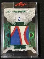 2024 Leaf Ultimate Mets Bobby Valentine 3 Clr Game Used Jersey Fat Patch #d 1/1