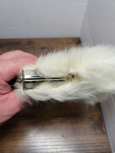 Vintage White Fluff Small Mini Purse - Picture 5 of 7