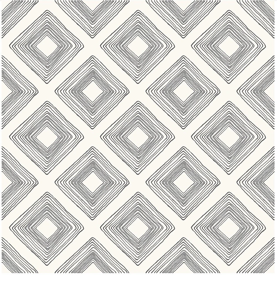 Papel de parede Magnolia Home esboço diamante - Cinza e branco (SB) - Imagem 2 de 3