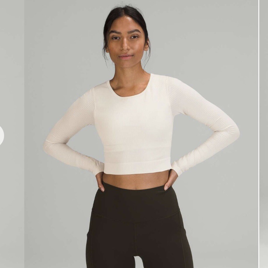 Lululemon Ebb to Street Long Sleeve White Opal Si… - image 7