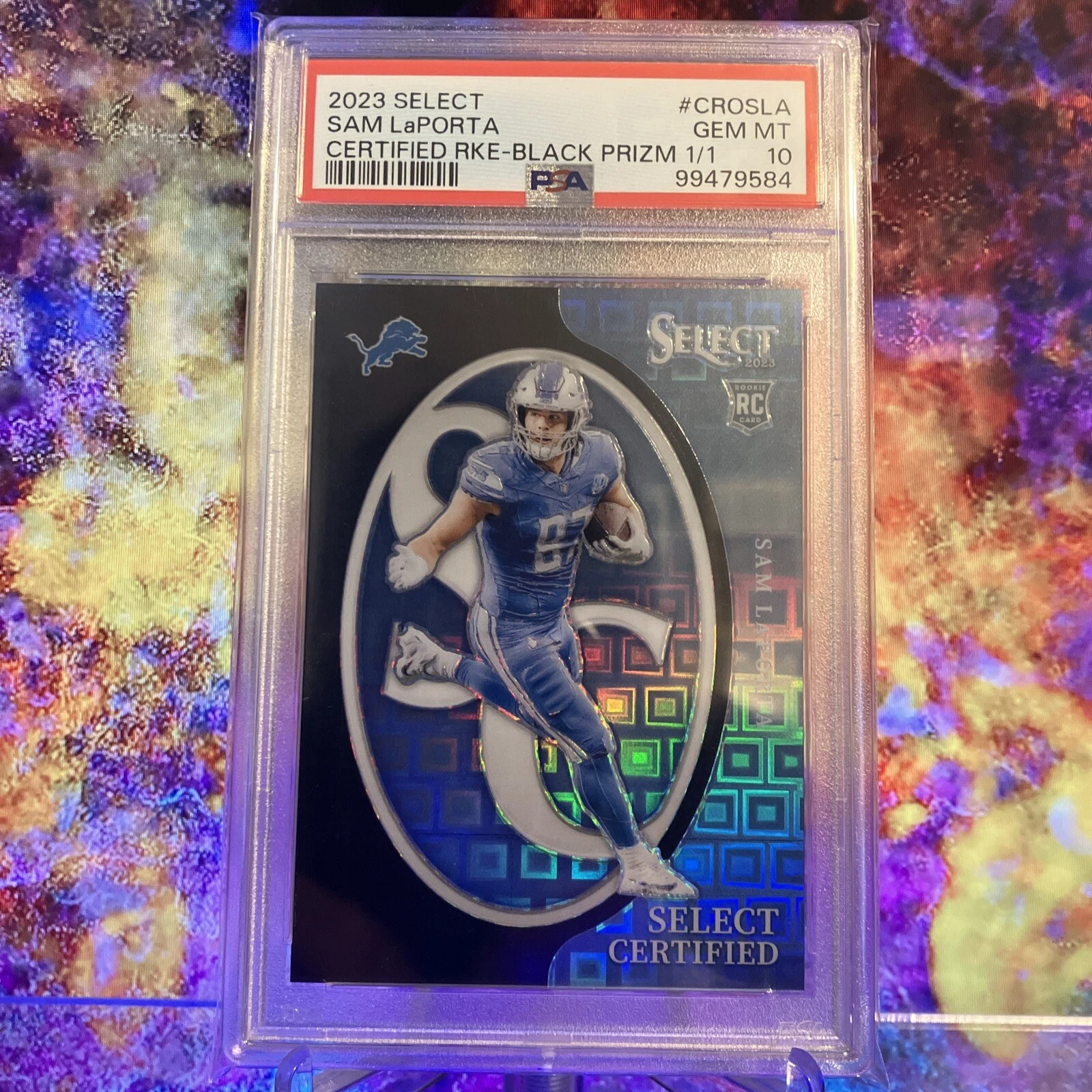 Sam LaPorta Panini Select Certified Rookies #CROSLA Black Prizm 1/1