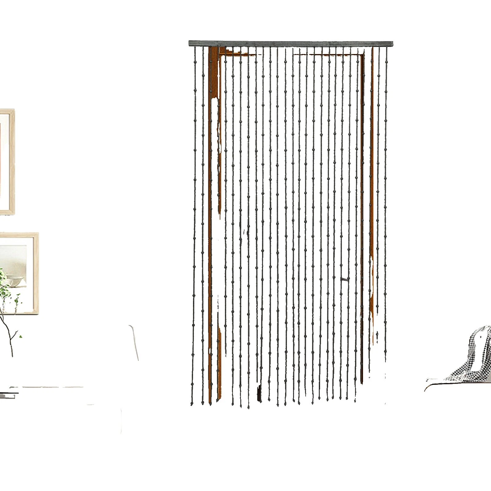 Ventana de Algodón Cortinas para Puertas