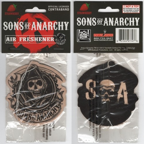 Sons of Anarchy TV-Serie Sensensenmann und SOA Logo Bilder Lufterfrischer NEU UNBENUTZT