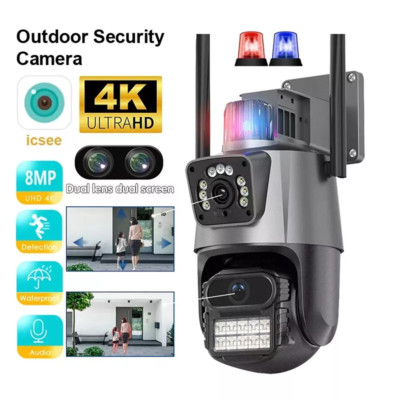 8MP 4K HD FUNK WLAN WIFI IP NETZWERK CAMERA Outdoor ÜBERWACHUNGSKAMERA AUßEN PTZ