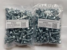 200 License Plate Screws for American Cars, #14x 3/4" (#1620), Hex/Phillips/Flat