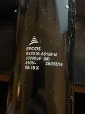 EPCOS B43310-A5109-M 450V Capacitor w/ Screw Terminals