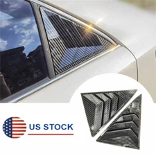 For 2012-17 Toyota Camry Rear Side Quarter Window Louver Cover Carbon Fiber Look