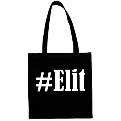 Tasche Beutel Baumwolltasche #Elit Hashtag Einkaufstasche Schulbeutel Turnbeutel