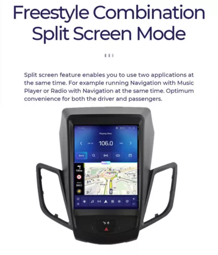 9.7" Für Ford Fiesta 2009-2016 Android 13 GPS Navi Autoradio Carplay WIFI 2+32G - Picture 17 of 20