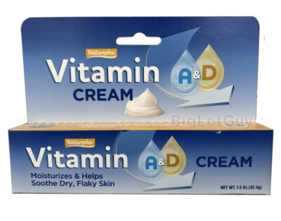 Natureplex Vitamin A&D Cream Moisturizer Dry Flaky Skin 1.5oz. Non Greasy 1-Pack