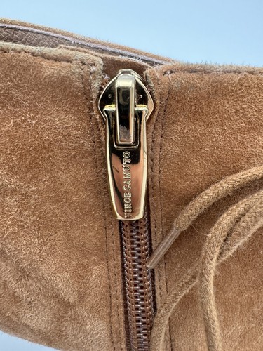 Vince Camuto Elisha braune Wildleder-Schnürstiefelette zapfenförmiger Absatz Größe 6,5 M - Bild 9 von 18