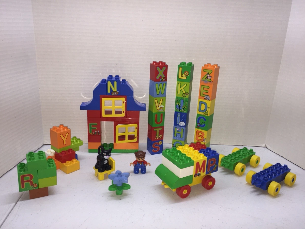 Creative Building Play with DUPLO and Wooden Train Tracks