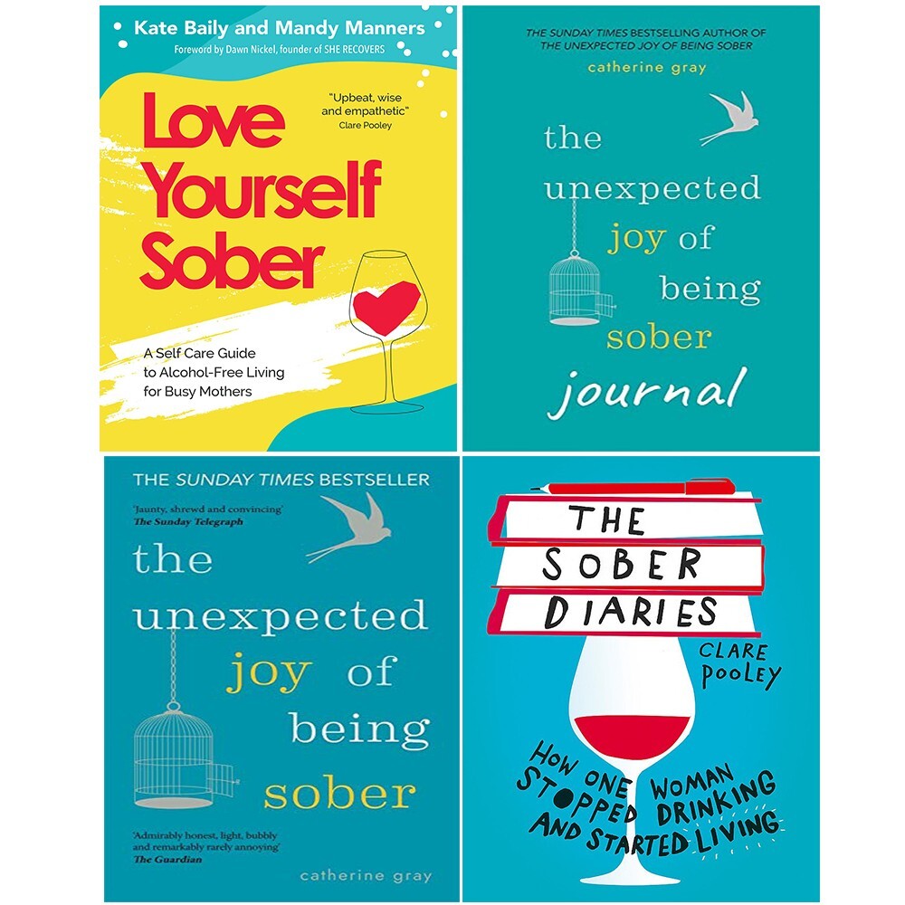 Unexpected Joy of Being,Love Yourself Sober Diaries,Sober Journal 4 Books Set