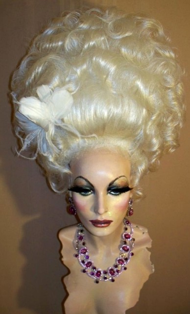 Marie Antoinette Wig Silver White Masquerade Fake Hair Adults