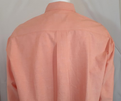 Nautica Dress Shirt Mens Lg 17.5 Peach Vintage Oxford Long Sleeve Cotton NWOT - Picture 8 of 13