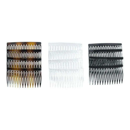 Scunci Plastic Side Hair Combs, Black, Clear, and Tortoise Shell, 12 Ct - Picture 4 of 6
