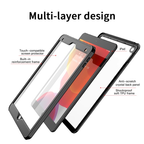For iPad 9th/8th/7th Gen 10.2" Case Waterproof Shockproof Full Cover Underwater - Picture 8 of 16
