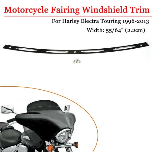 Fairing Windshield Trim For 1996-2013 Harley Electra Street Glide Black Sloted - Picture 9 of 11