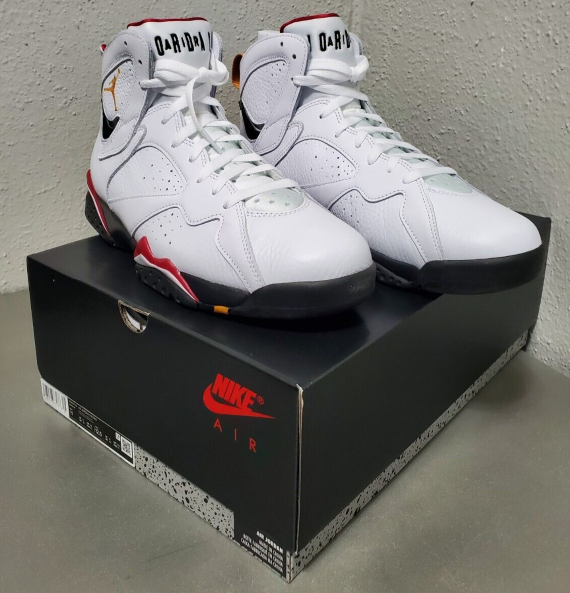 シューズ(男性用) AIR JORDAN 7 RETRO C&C Nike Air Jordan 7 Retro Citrus Sneakers Mens 9 Black Red Suede