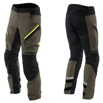 DAINESE MOTORRADHOSE MANNEN ABSHELL PRO PANT Q92 Khaki Schwarz Fluo