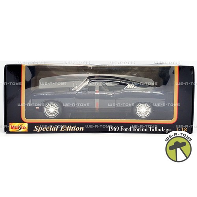 #ad #ad 1969 Ford Torino Talladega Die Cast Navy with Matte Black Hood Maisto 31616 $49.95