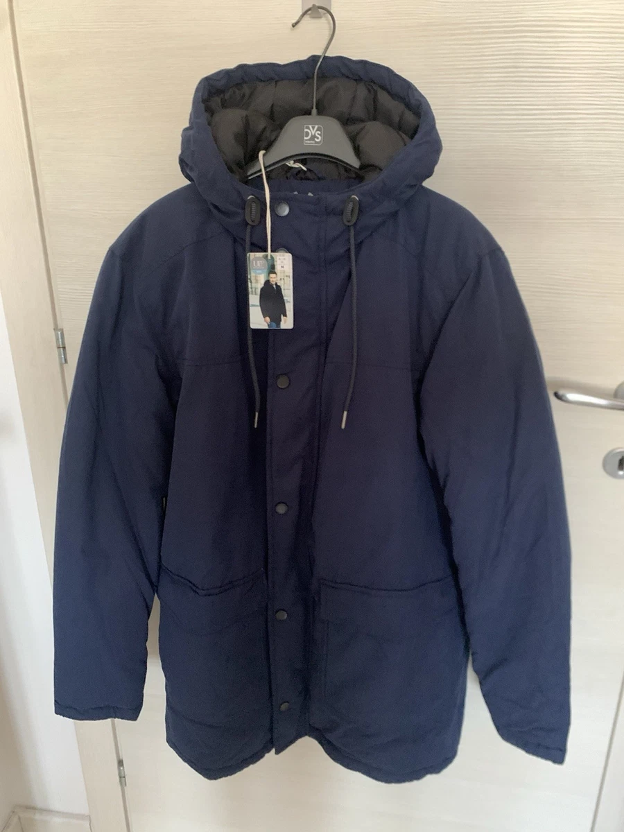 Giacca Uomo Trapuntata Stylo Puffer Invernale, Imbottita, Parka Con Cappuccio, Taglia XL
