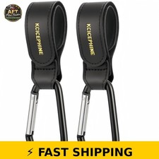 Kcicephine Stroller Hooks for Diaper Bags - Adjustable Carabiner Clip