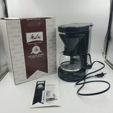 Vintage Melitta Gevalia Coffee Maker Kaffe Black 4-Cup BCM-4CB w/Original Box