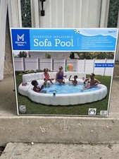 Member's Mark Oversized Inflatable Pool Sofa White Lounge Float