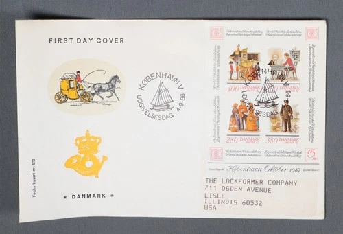 MayfairStamps Denmark FDC 1986 World Philatelic Exhibition Souvenir Sheet First