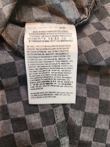 Vans Shirt Boys XL Short Sleeve Button Front Collar Gray Black checkered - Picture 5 of 10