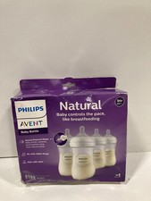 Philips AVENT Natural Baby Bottle with Natural Response Nipple, 9 Oz, 4 Pack