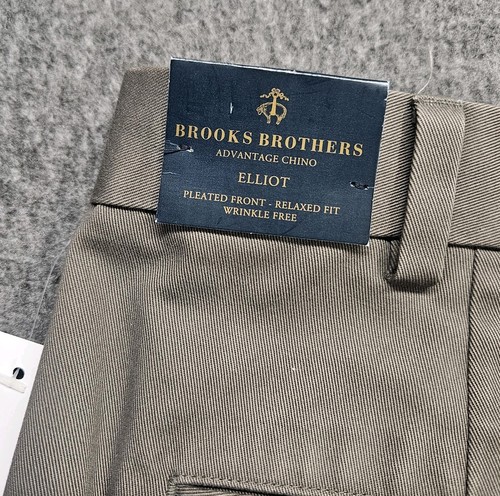 Brooks Brothers Pleated Cottton Elliot Advantage Chino Dress Pants. 40X32 NWT!! - Picture 9 of 11