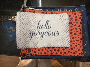 DABNEY LANE Hello Gorgeous Make Up Cosmetic Travel Bag 3 Piece Pouch  Set New