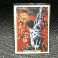 2024 SkyBox Marvel Masterpieces '92 Platinum Card #64 Leather Nick Fury