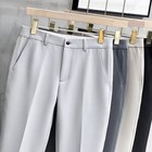 Men Straight Casual Business Suit Pants Lightweight Trousers for Four Seasons