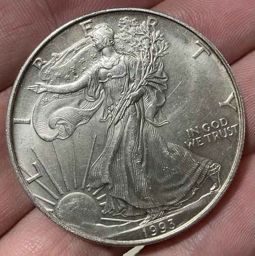 1993 American Silver Eagle 1 oz .999 Silver U.S. Mint Business Strike